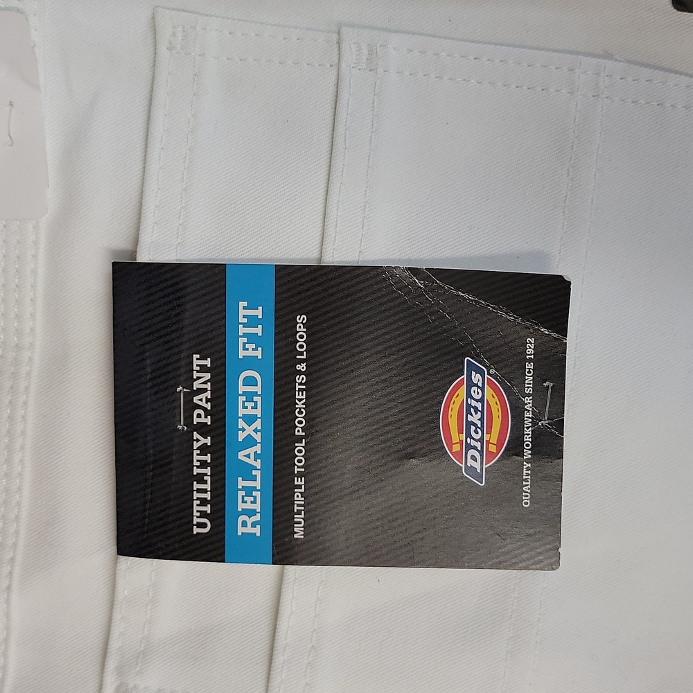 Dickies Men's White Utility Pants Jeans Relaxed fit 38x32 - Picture 3 of 7